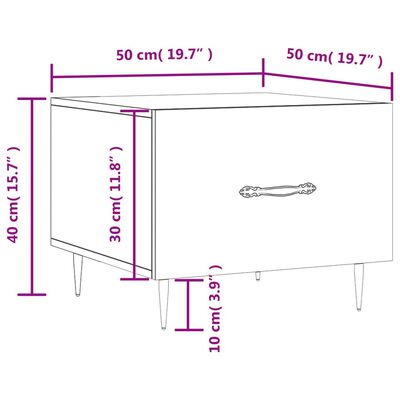 vidaXL Coffee Tables 2 pcs Grey Sonoma 50x50x40 cm Engineered Wood