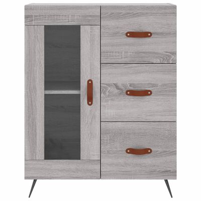 vidaXL Highboard Grey Sonoma 69.5x34x180 cm Engineered Wood