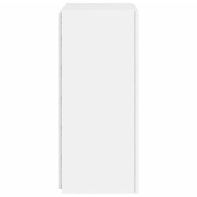 vidaXL TV Wall Cabinet with LED Lights White 40.5x35x80 cm