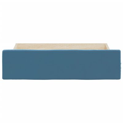 vidaXL Bed Drawers 2 pcs Blue Engineered Wood and Velvet