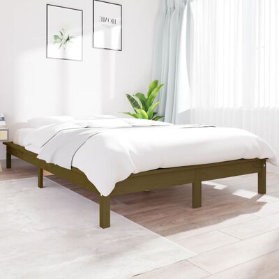 vidaXL Bed Frame without Mattress Honey Brown 120x200 cm Solid Wood