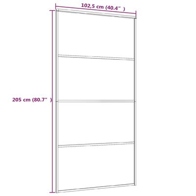 vidaXL Sliding Door ESG Glass and Aluminium 102.5x205 cm White