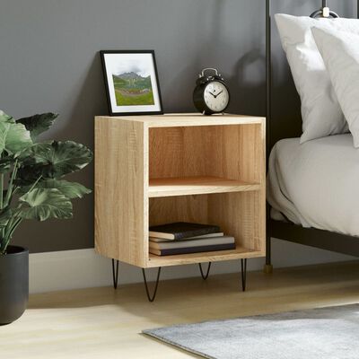 vidaXL Bedside Cabinet Sonoma Oak 40x30x50 cm Engineered Wood