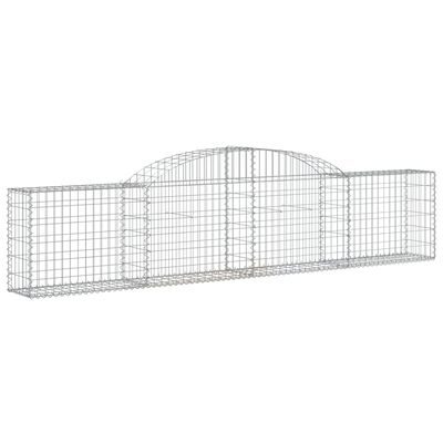 vidaXL Arched Gabion Baskets 12 pcs 300x30x60/80 cm Galvanised Iron