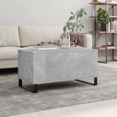 vidaXL Coffee Table Concrete Grey 90x44.5x45 cm Engineered Wood