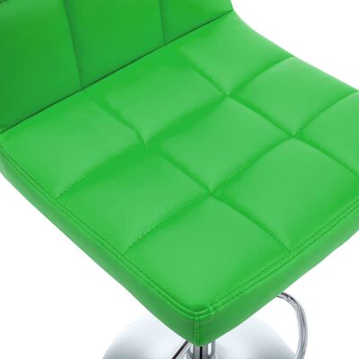 vidaXL Bar Stools 2 pcs Green Faux Leather