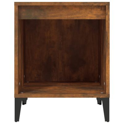 vidaXL Bedside Cabinet Smoked Oak 40x35x50 cm