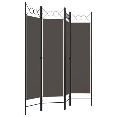 vidaXL 4-Panel Room Divider Anthracite 160x180 cm