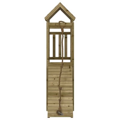 vidaXL Playhouse with Climbing Wall Impregnated Wood Pine