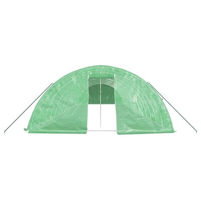 vidaXL Greenhouse with Steel Frame Green 80 m² 16x5x2.3 m