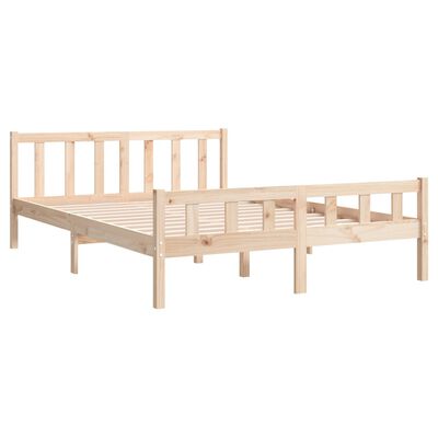 vidaXL Bed Frame without Mattress Solid Wood King Size