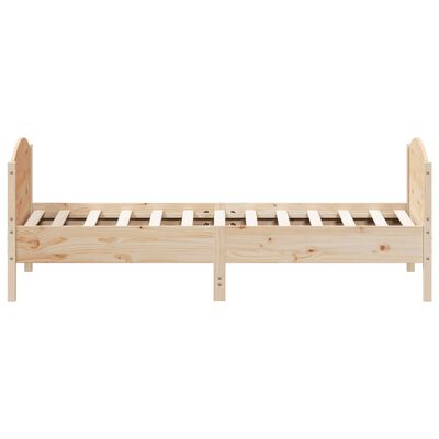 vidaXL Bed Frame without Mattress 100x200 cm Solid Wood Pine