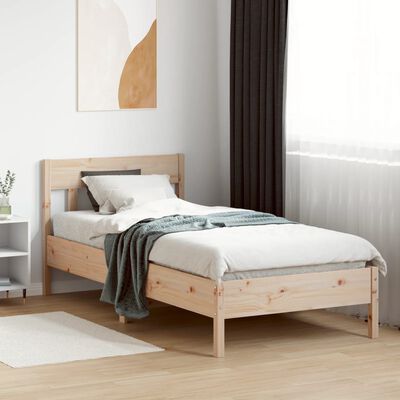 vidaXL Bed Frame without Mattress 100x200 cm Solid Wood Pine