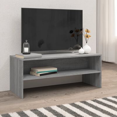 vidaXL TV Cabinet Grey Sonoma 100x40x40 cm Engineered Wood