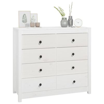 vidaXL Side Cabinet White 100x40x90 cm Solid Wood Pine