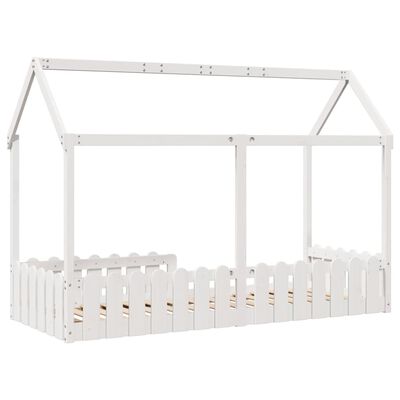 vidaXL Kids' House Bed Frame without Mattress White 80x200 cm