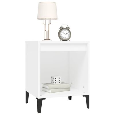 vidaXL Bedside Cabinets 2 pcs White 40x35x50 cm