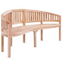 vidaXL Banana Bench 200 cm Solid Teak Wood