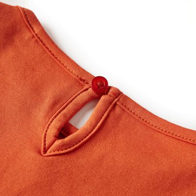 Kids' T-shirt with Long Sleeves Burnt Orange 92