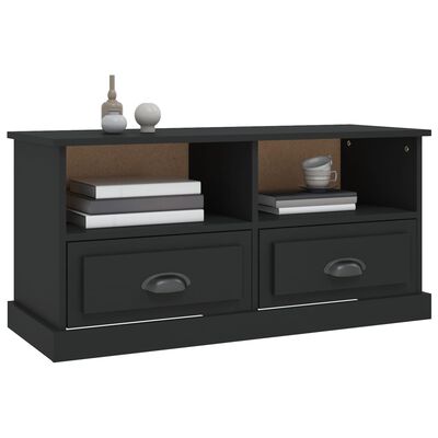 vidaXL TV Cabinet Black 93x35.5x45 cm Engineered Wood