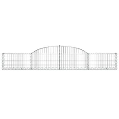 vidaXL Arched Gabion Baskets 13 pcs 300x30x40/60 cm Galvanised Iron