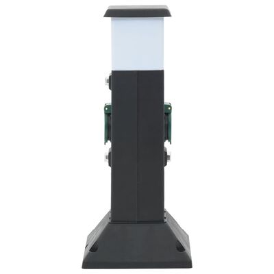 vidaXL Outdoor Socket Column with Lamp and Spike 2-Way 16x16x39.5 cm