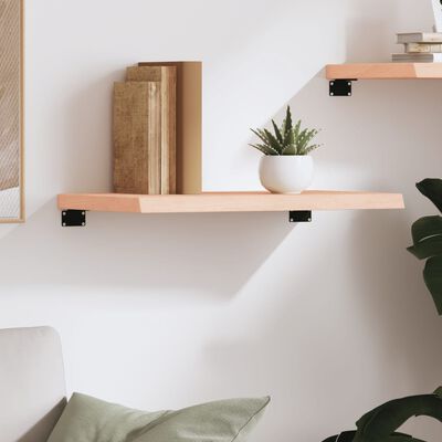 vidaXL Wall Shelf 60x30x(2-4) cm Untreated Solid Wood Oak