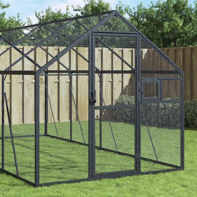 vidaXL Aviary Anthracite 1.79x10x1.85 m Aluminium