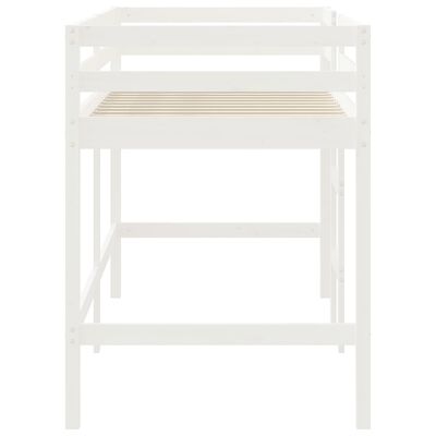 vidaXL Kids' Loft Bed without Mattress with Ladder White 90x200 cm