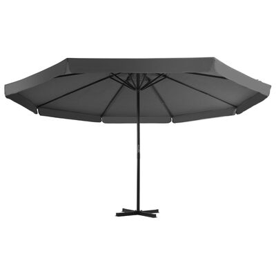 vidaXL Garden Parasol with Aluminium Pole 500 cm Anthracite