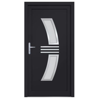 vidaXL Front Door Anthracite 108x208 cm PVC