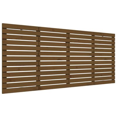 vidaXL Wall Headboard Honey Brown 186x3x91.5 cm Solid Wood Pine