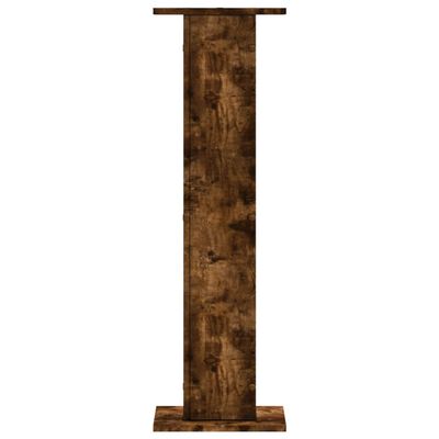 vidaXL Speaker Stands 2 pcs Smoked Oak 30x30x95 cm Engineered Wood