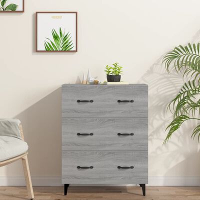 vidaXL Sideboard Grey Sonoma 69.5x34x90 cm Engineered Wood