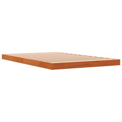 vidaXL Bed Frame without Mattress Wax Brown 120x200 cm Solid Wood Pine