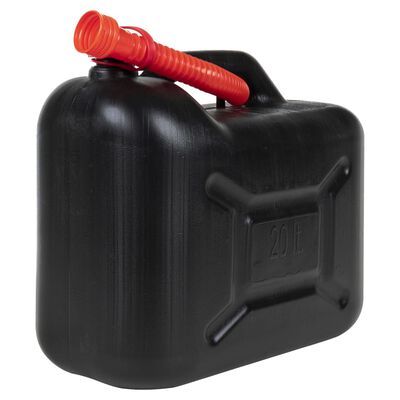 vidaXL Fuel Can with Flexible Spout 3 pcs Black 20 L Plastic