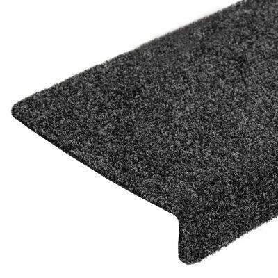 vidaXL Stair Mats 5 pcs Grey 65x21x4 cm Needle Punch