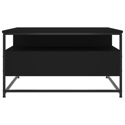 vidaXL Coffee Table Black 80x80x45 cm Engineered Wood