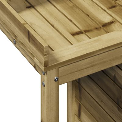 vidaXL Potting Table with Shelves 82.5x50x109.5 cm Impregnated Wood Pine