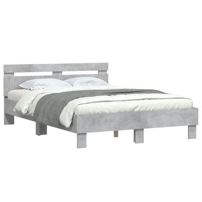 vidaXL Bed Frame without Mattress Concrete Grey 120x200 cm