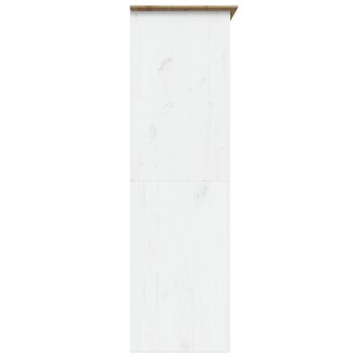 vidaXL Wardrobe BODO White and Brown 151.5x52x176.5cm Solid Wood Pine