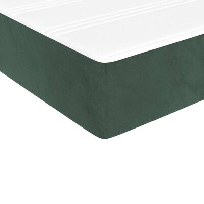 vidaXL Pocket Spring Bed Mattress Dark Green 80x200x20 cm Velvet