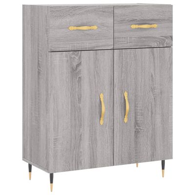 vidaXL Sideboard Grey Sonoma 69.5x34x90 cm Engineered Wood