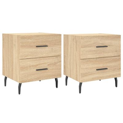 vidaXL Bedside Cabinets 2 pcs Sonoma Oak 40x35x47.5 cm Engineered Wood