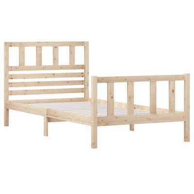 vidaXL Bed Frame without Mattress Solid Wood 90x200 cm (810067+814124)