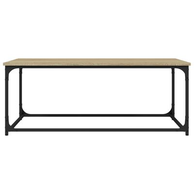 vidaXL Coffee Table Sonoma Oak 102x50x40 cm Engineered Wood and Iron