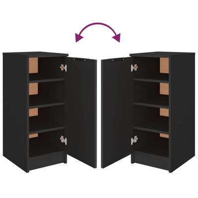 vidaXL Shoe Cabinet Black 30x35x70 cm Engineered Wood