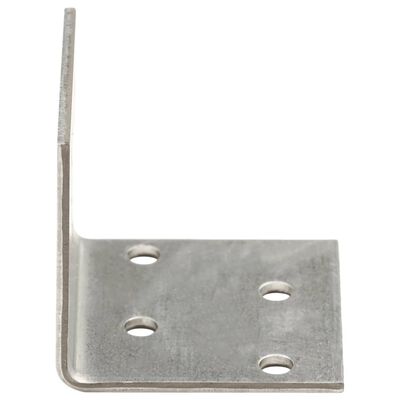 vidaXL Angle Brackets 100 pcs 2 mm 40x40x40 mm Galvanised Steel