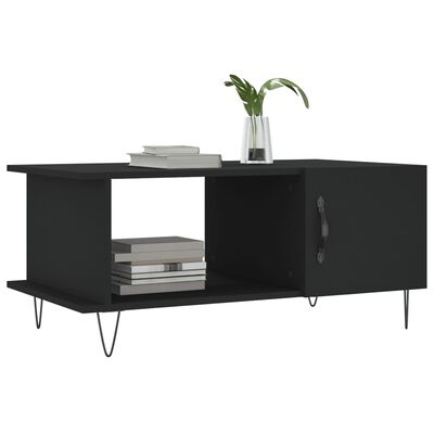 vidaXL Coffee Table Black 90x50x40 cm Engineered Wood