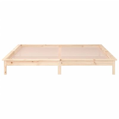 vidaXL LED Bed Frame without Mattress 120x200 cm Solid Wood